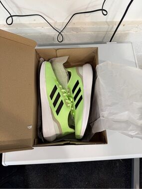 adidas men’s Neon Green and Black run falcon Running Sneakers